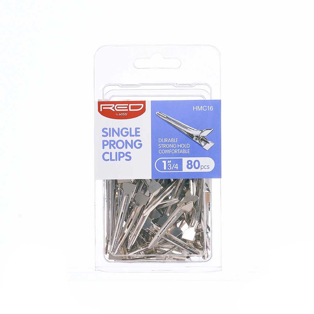 RED by KISS Silver Single Prong Clip 1 3/4" - 80pcs official pack