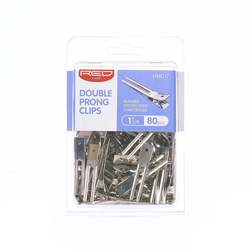 RED by KISS Silver Double Prong Clip 1 3/4" - 80pcs official pack