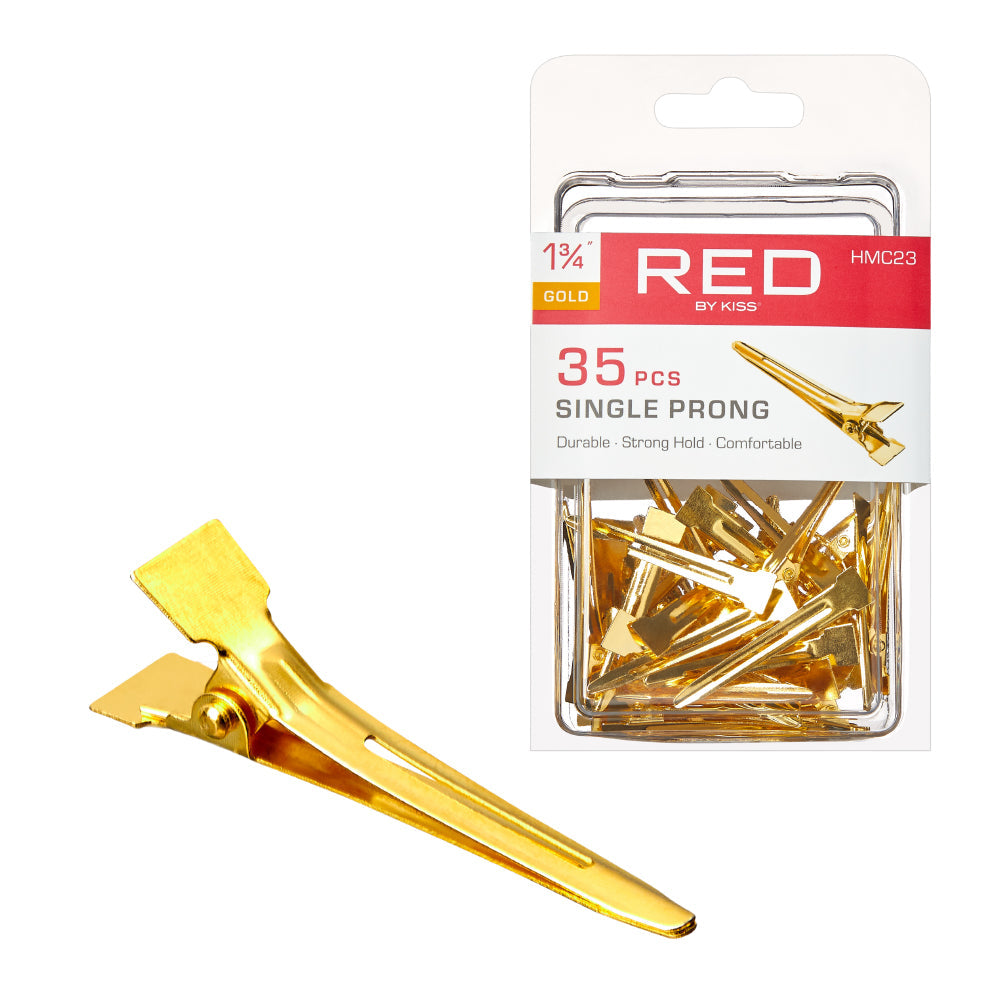 RED by KISS Gold Single Prong Clip 1 3/4" official pack