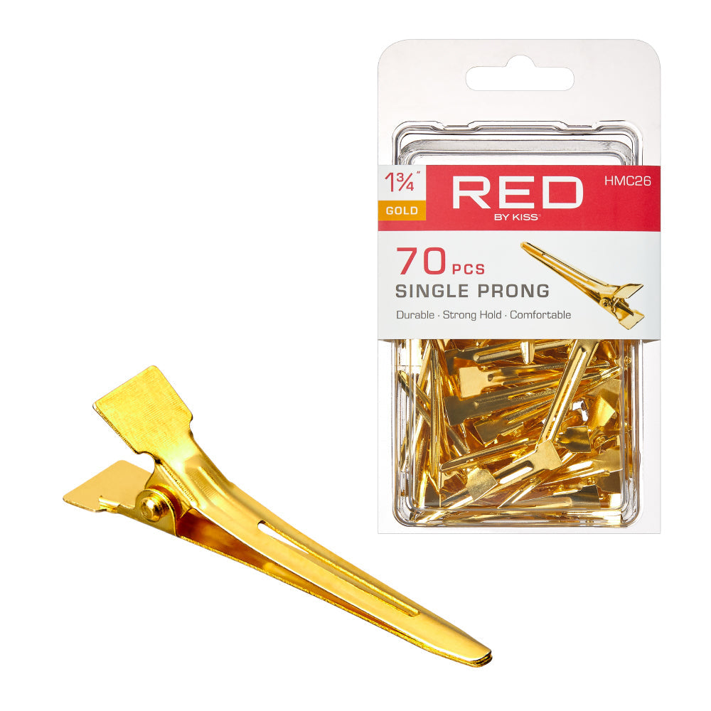 RED by KISS Gold Single Prong Clip 1 3/4" official pack