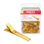 RED by KISS Gold Double Prong Clip 1 3/4" official pack