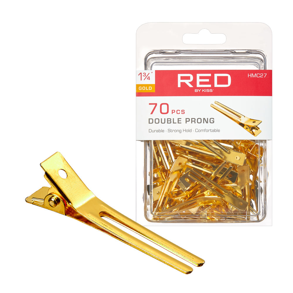 RED by KISS Gold Double Prong Clip 1 3/4" official pack