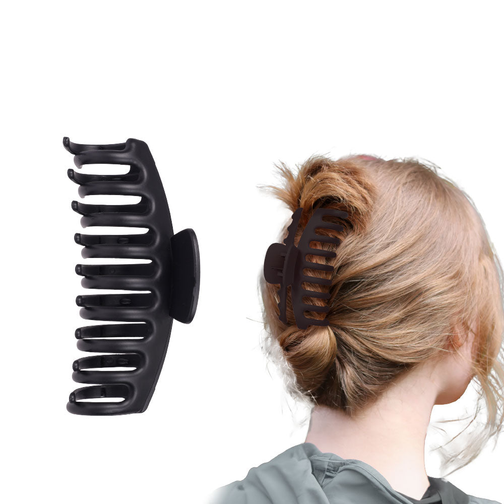 RED By KISS Matte Butterfly Claw Clip Large [BLACK] #HMC51 — official pack HMC51 from ivyusa.com
