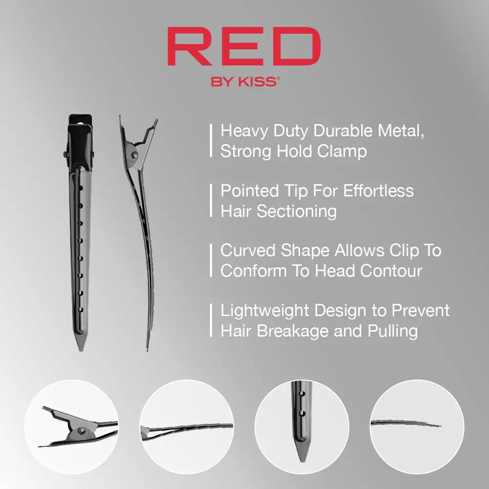 RED by KISS Duck Bill Clips 3 1/2" official pack