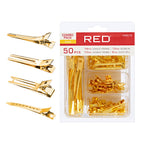 RED by KISS Metal Hair Sectioning Clip Combo official pack
