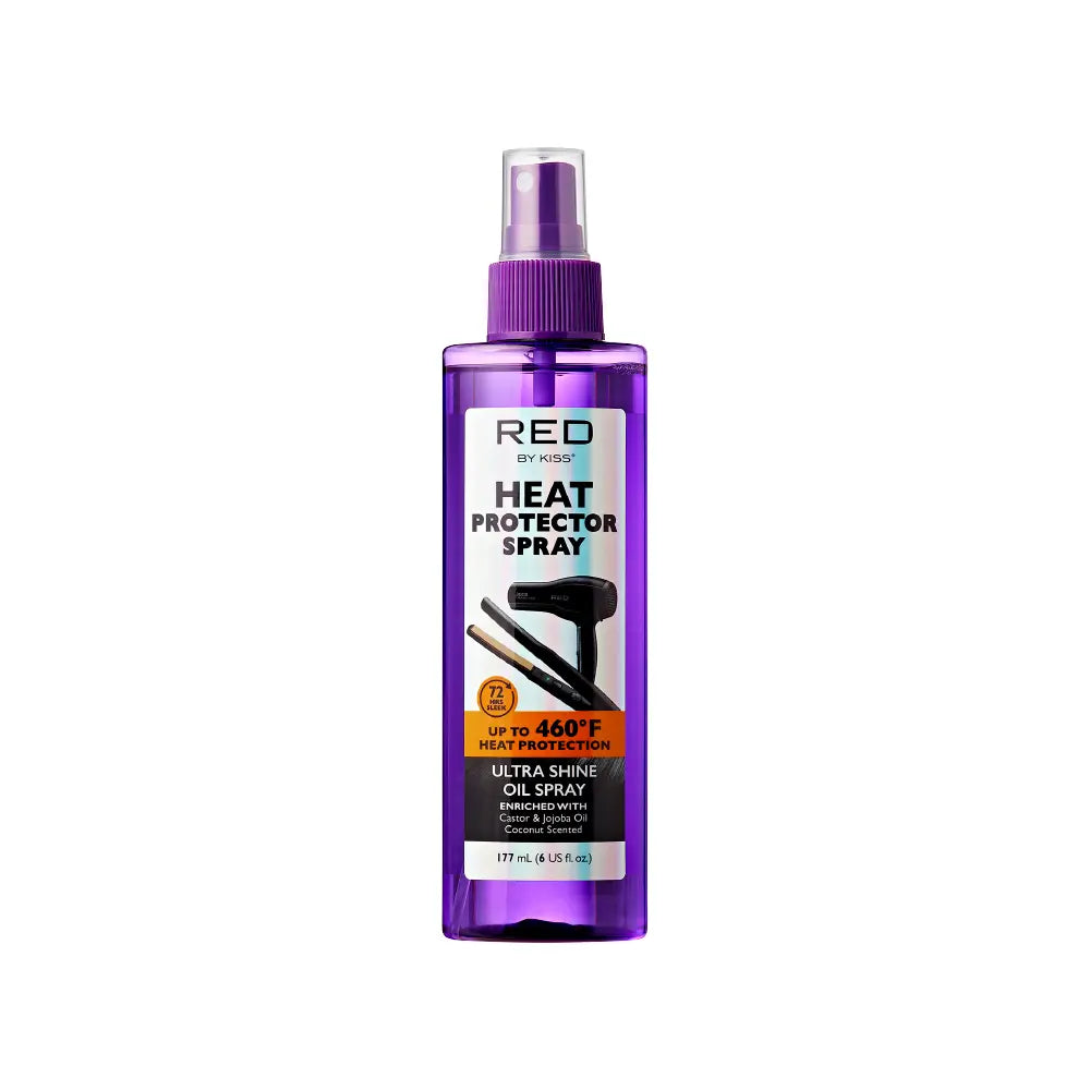 RED by KISS Ultra Shine Heat Protector Oil Spray official pack