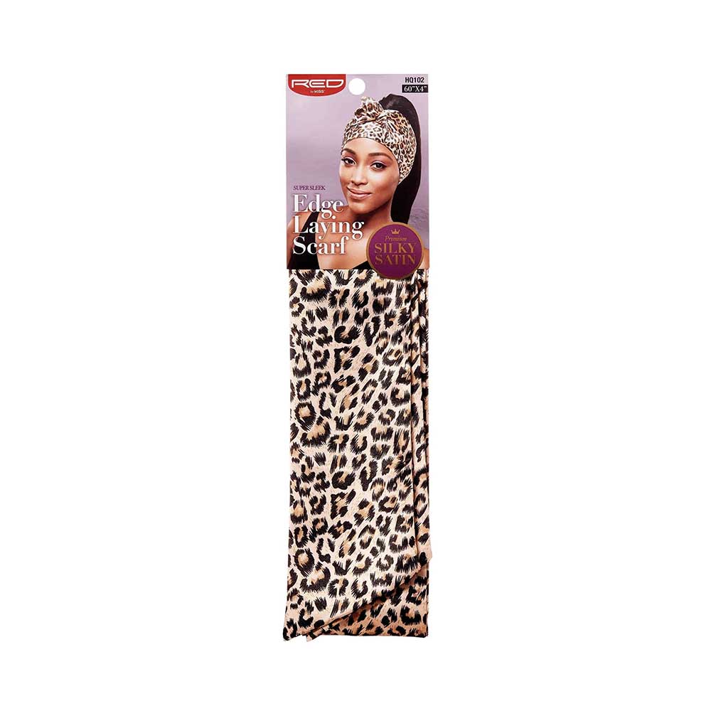 RED by KISS Silky Satin Edge Laying Scarf - Leopard official pack