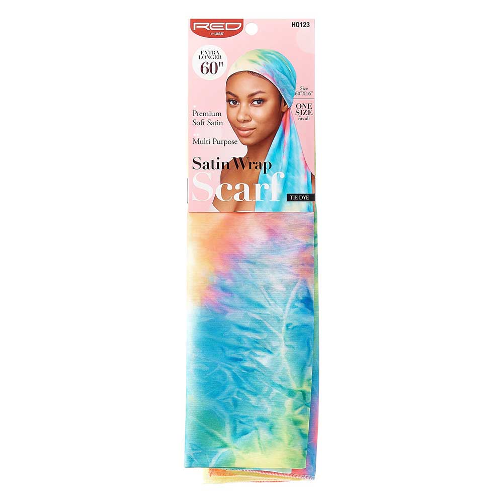 RED by KISS Silky Satin Wrap Scarf 60"X16" - Tie-Dye official pack