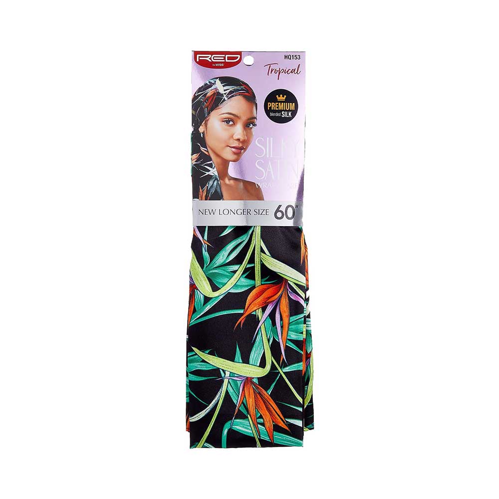 RED by KISS Silky Satin Wrap Scarf 60"X19" - Tropical official pack