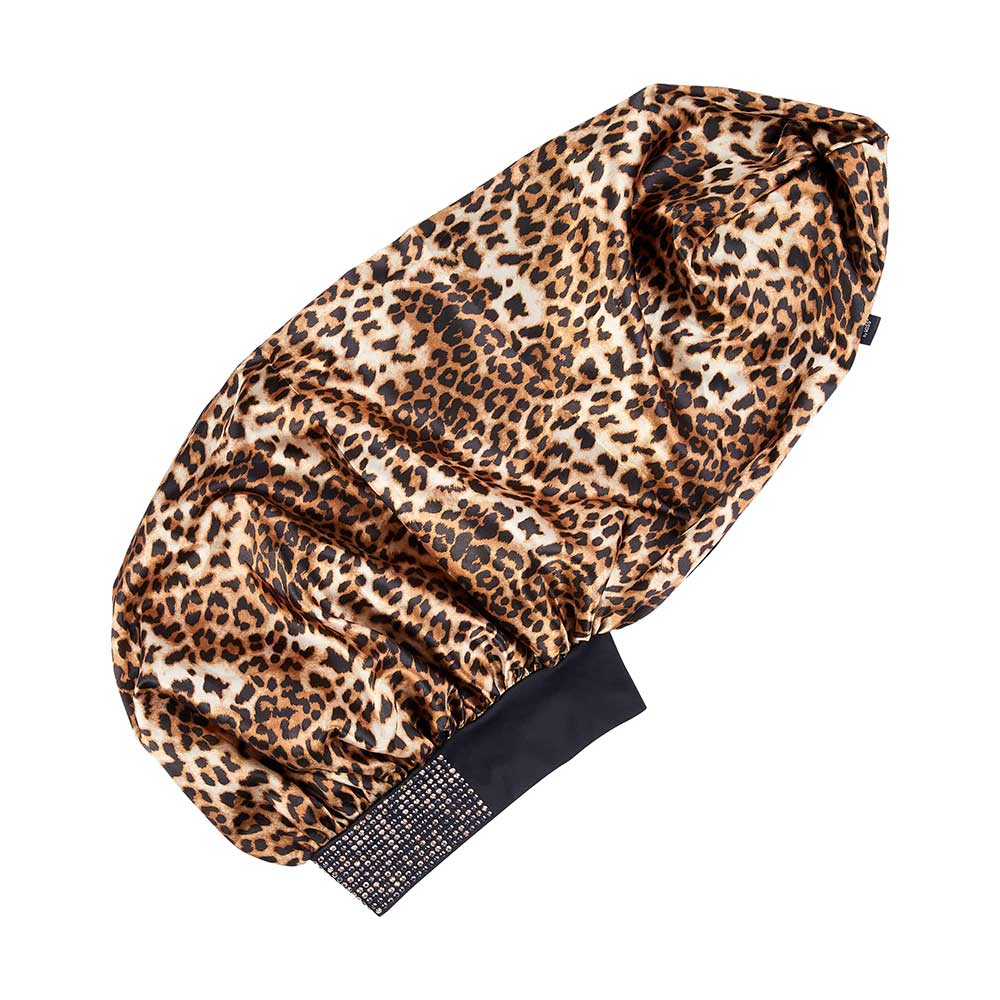 RED by KISS Diamond Bling Braid Satin Bonnet - Luxe Leopard official pack