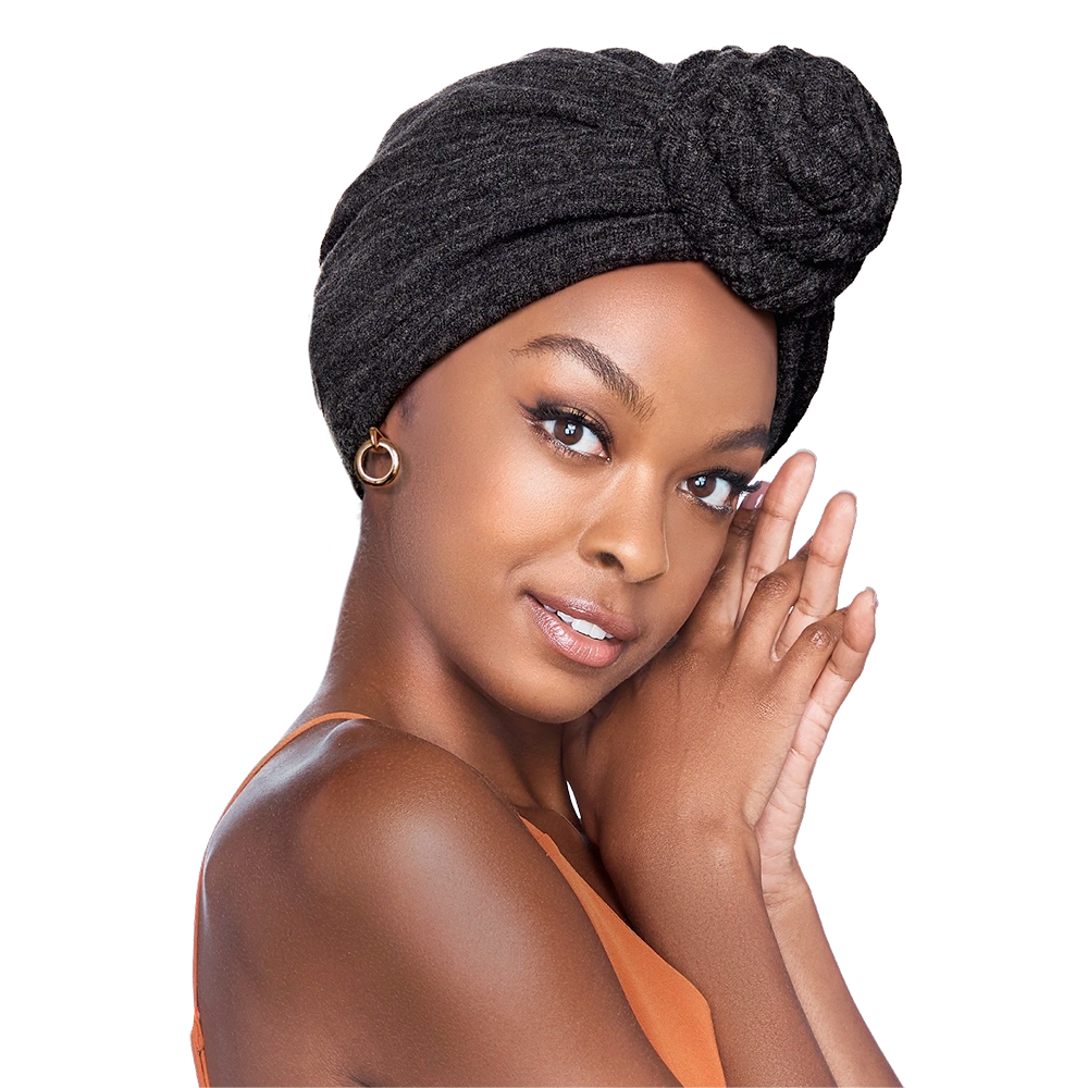 RED by KISS Stretchy Sweater Knit Hair Turban - Black official pack