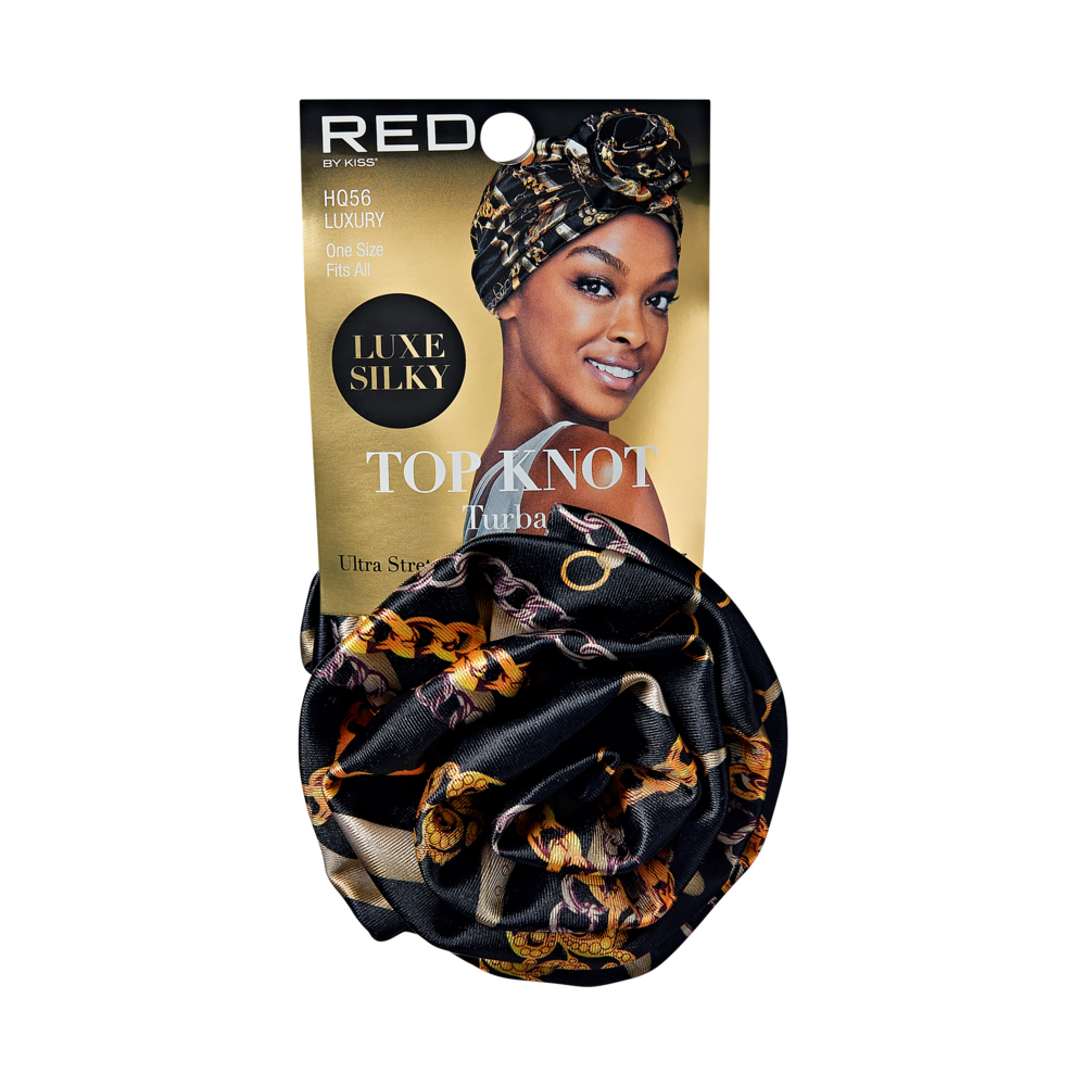 RED by KISS Luxe Silky Top Knot Satin Turban official pack