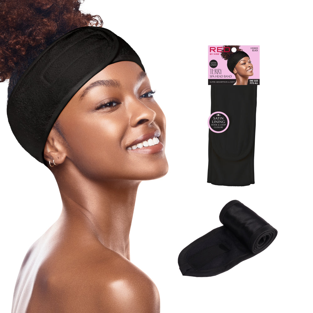 RED by KISS Hook and Loop Fastener Spa Headband official pack