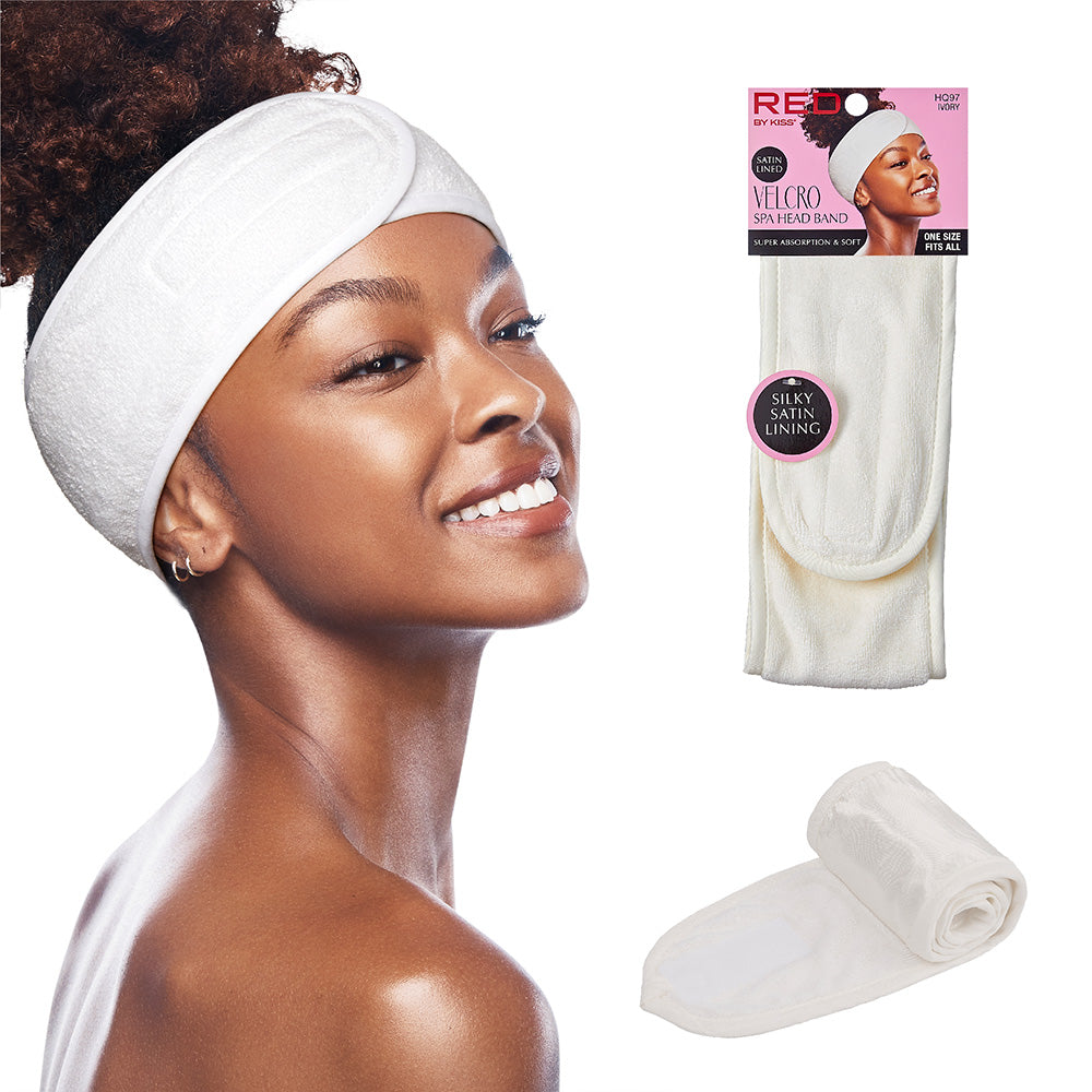 RED by KISS Hook and Loop Fastener Spa Headband official pack