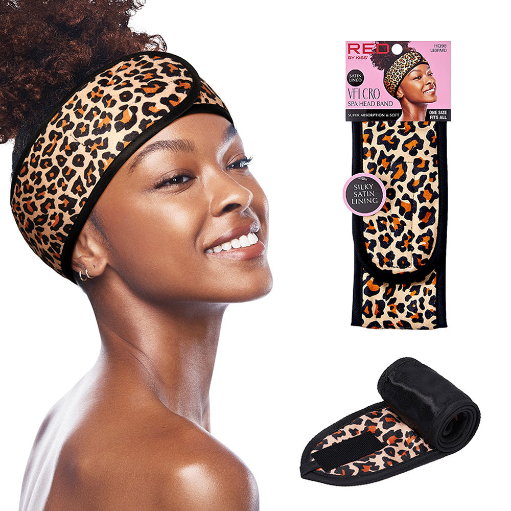 RED by KISS Hook and Loop Fastener Spa Headband official pack