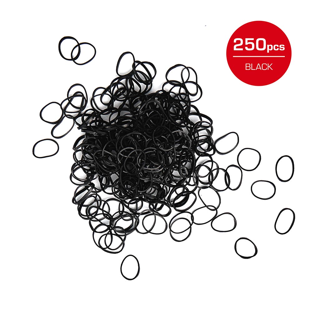 RED by KISS Plastic Elastic Hair Band (250pcs) - Black
