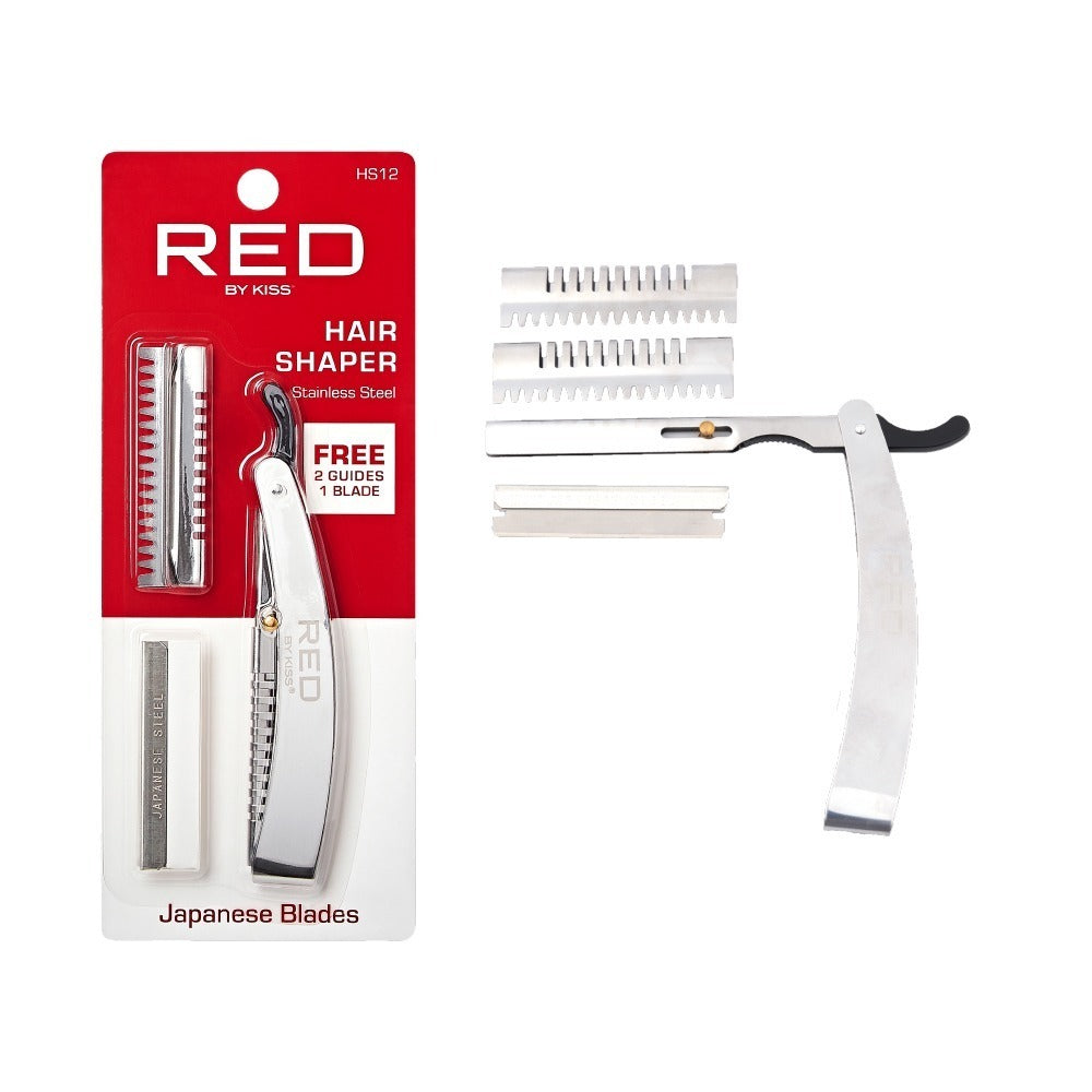 Kiss Cosmetics RED By Stainless Steel Hair Shaper With Guides #HS12 — official pack HS12 from ivyusa.com