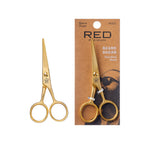 Red By Kiss Premium Stainless-Steel Gold Beard Shears For Beard Mustache Nose Ha — official pack HS20 from ivyusa.com