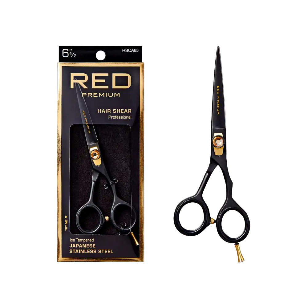 RED by KISS Premium Artisan Professional Hair Shears - Straight / 6.5" official pack