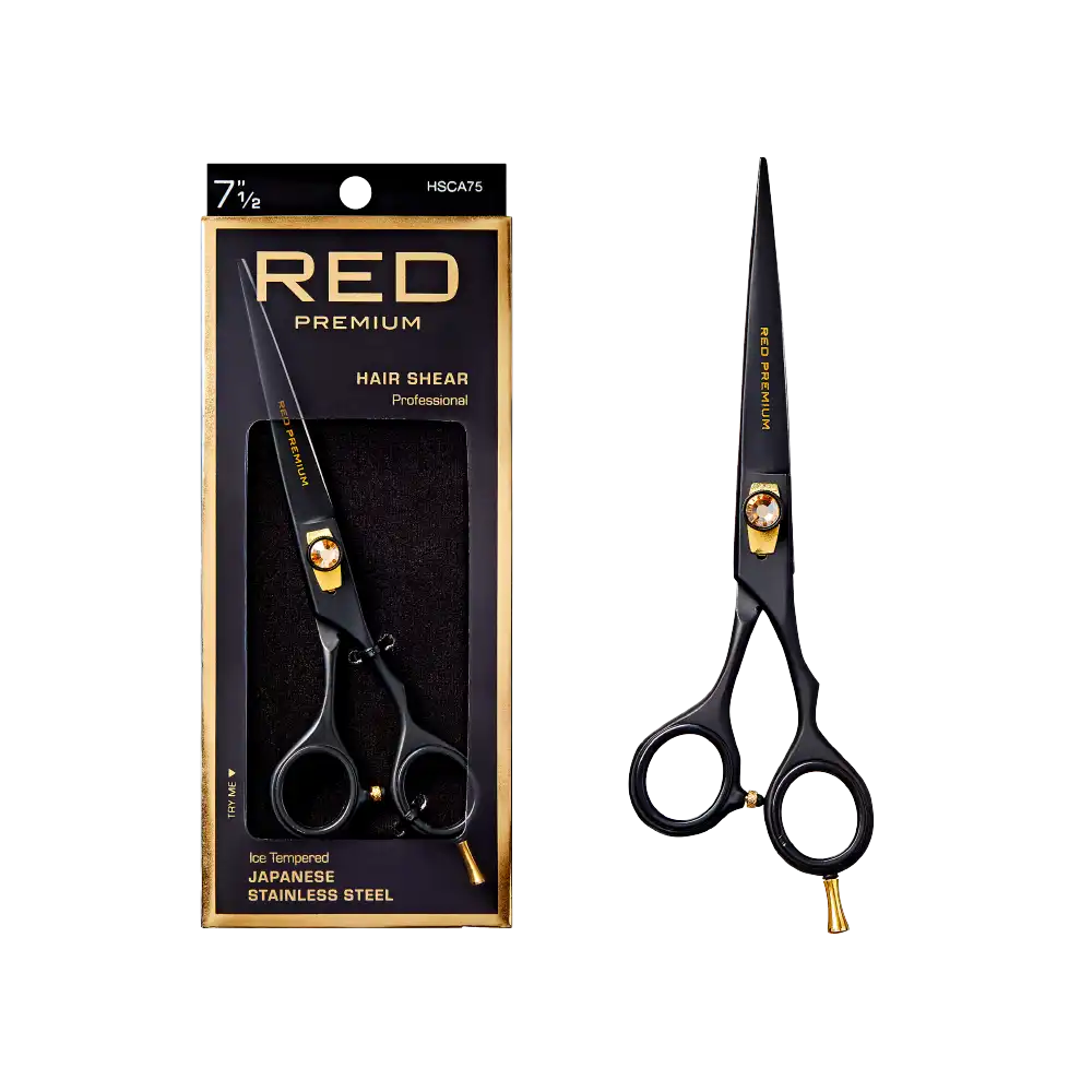 RED by KISS Premium Artisan Professional Hair Shears - Straight / 7.5" official pack