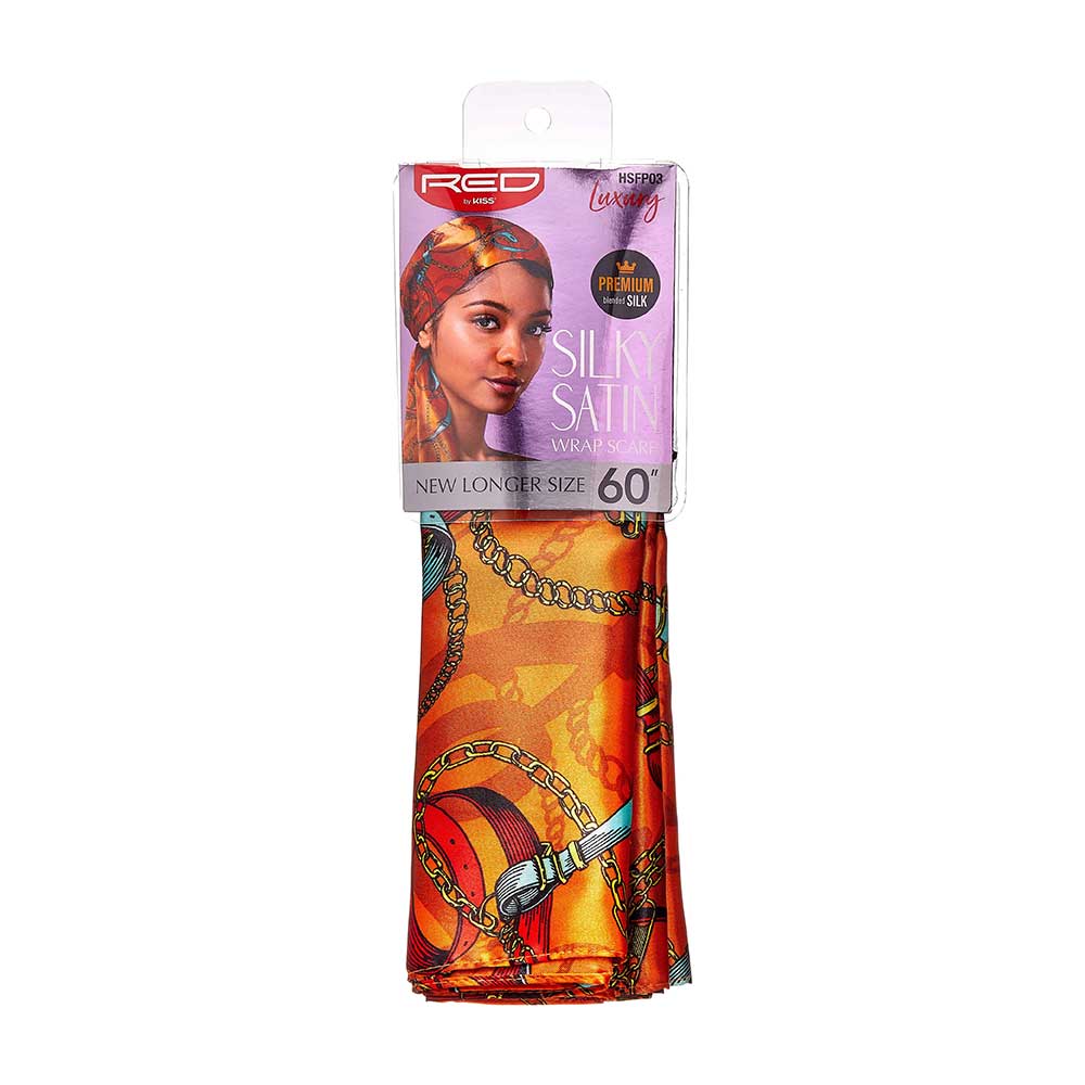 RED by KISS Silky Satin Wrap Scarf 60"X18" official pack