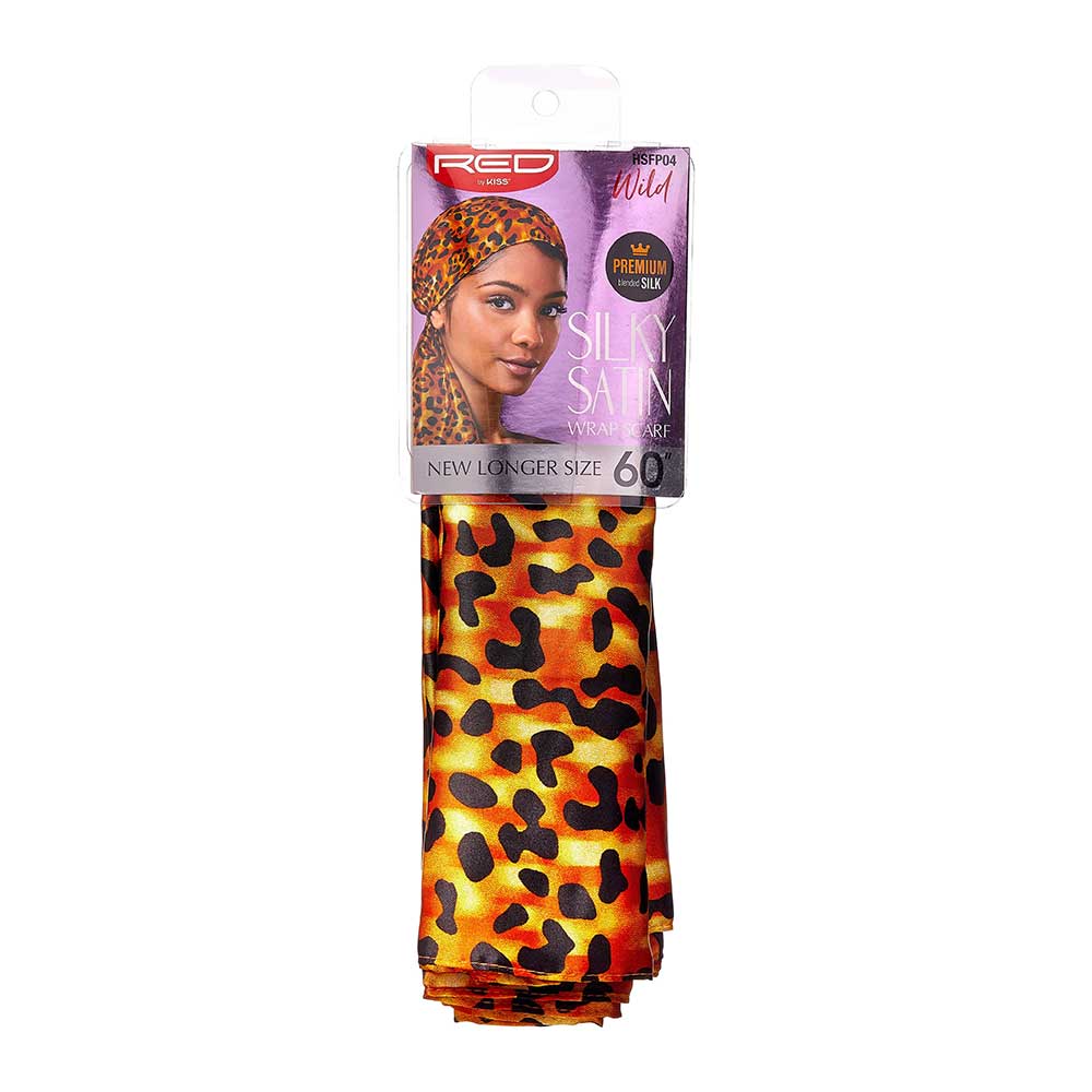 Red By Kiss Silky Satin Wrap Scarf 60′ Wild HSFP04 — official pack HSFP04 from ivyusa.com