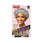RED by KISS Premium Silky Satin Sleep Cap - Leopard / X-Large official pack