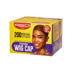 RED by KISS Stocking Wig Cap Set (200pcs) Bulk Box Secures your hair, long lasting, stays in place, lightweight and breathable - Dark Brown official pack