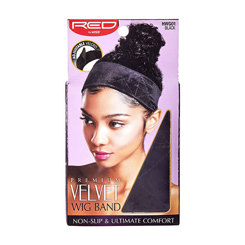RED by KISS Velvet Wig Band - RED Velvet Wig Band - Black official pack