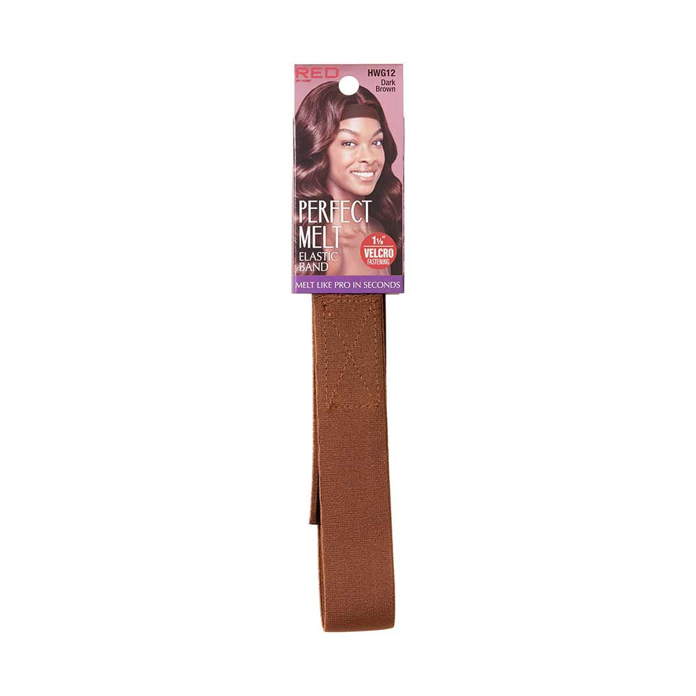 RED by KISS Premium Elastic Wig Band - Regular / Dark Brown official pack
