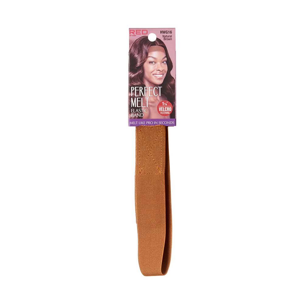 RED by KISS Premium Elastic Wig Band - Regular / Natural Brown official pack