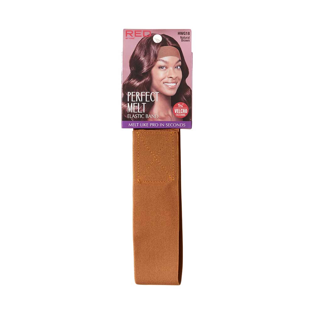 RED by KISS Premium Elastic Wig Band - Wide / Natural Brown official pack