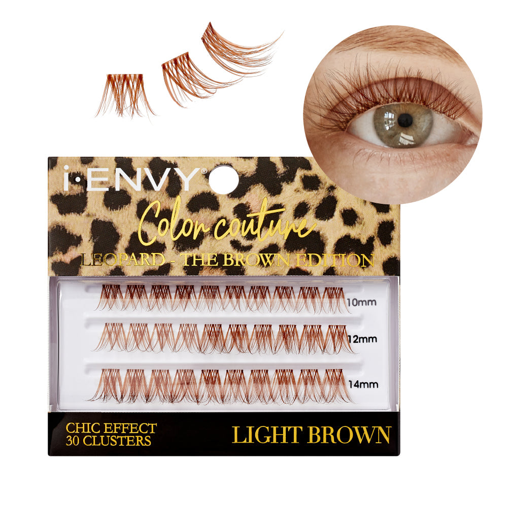 I-ENVY Color Couture Faux Mink Lash Clusters - Leopard official pack