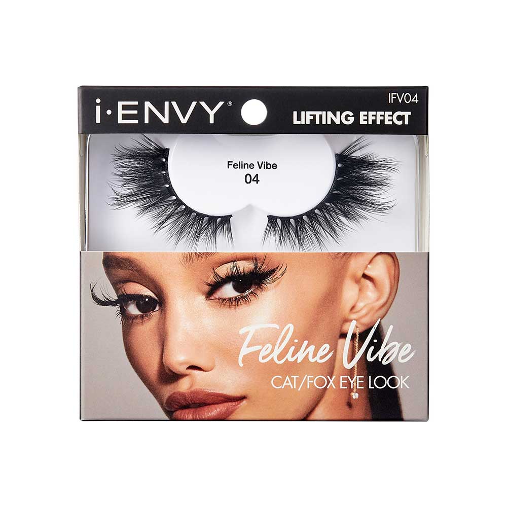 I-ENVY Feline Vibe Strip Lashes  Cat and Fox Eye Lifting Look - #04 official pack