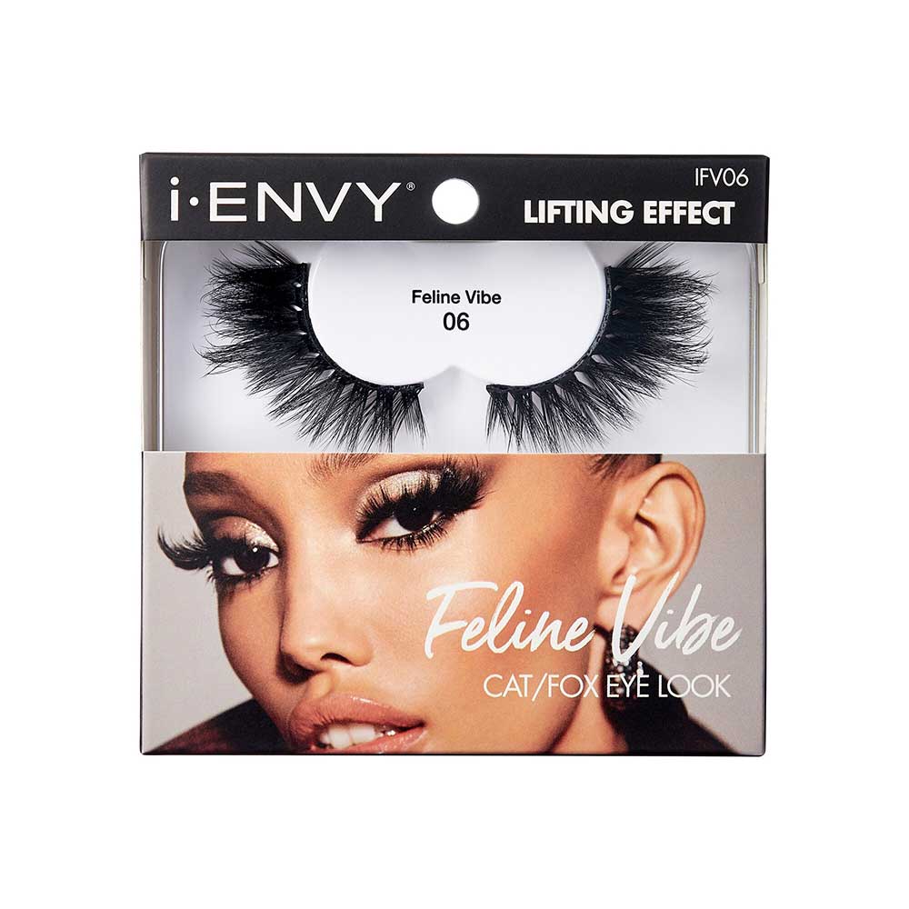 I-ENVY Feline Vibe Strip Lashes  Cat and Fox Eye Lifting Look - #06 official pack