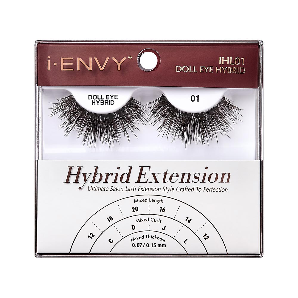I-ENVY Hybrid Extension Strip Lashes - #01 official pack