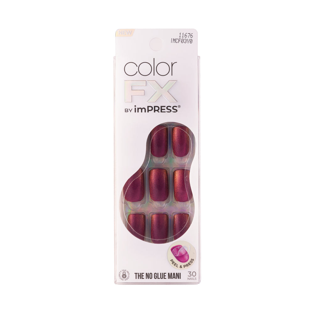 KISS imPRESS Color FX No Glue Mani Press On Nails 30 Pcs - Talkin official pack