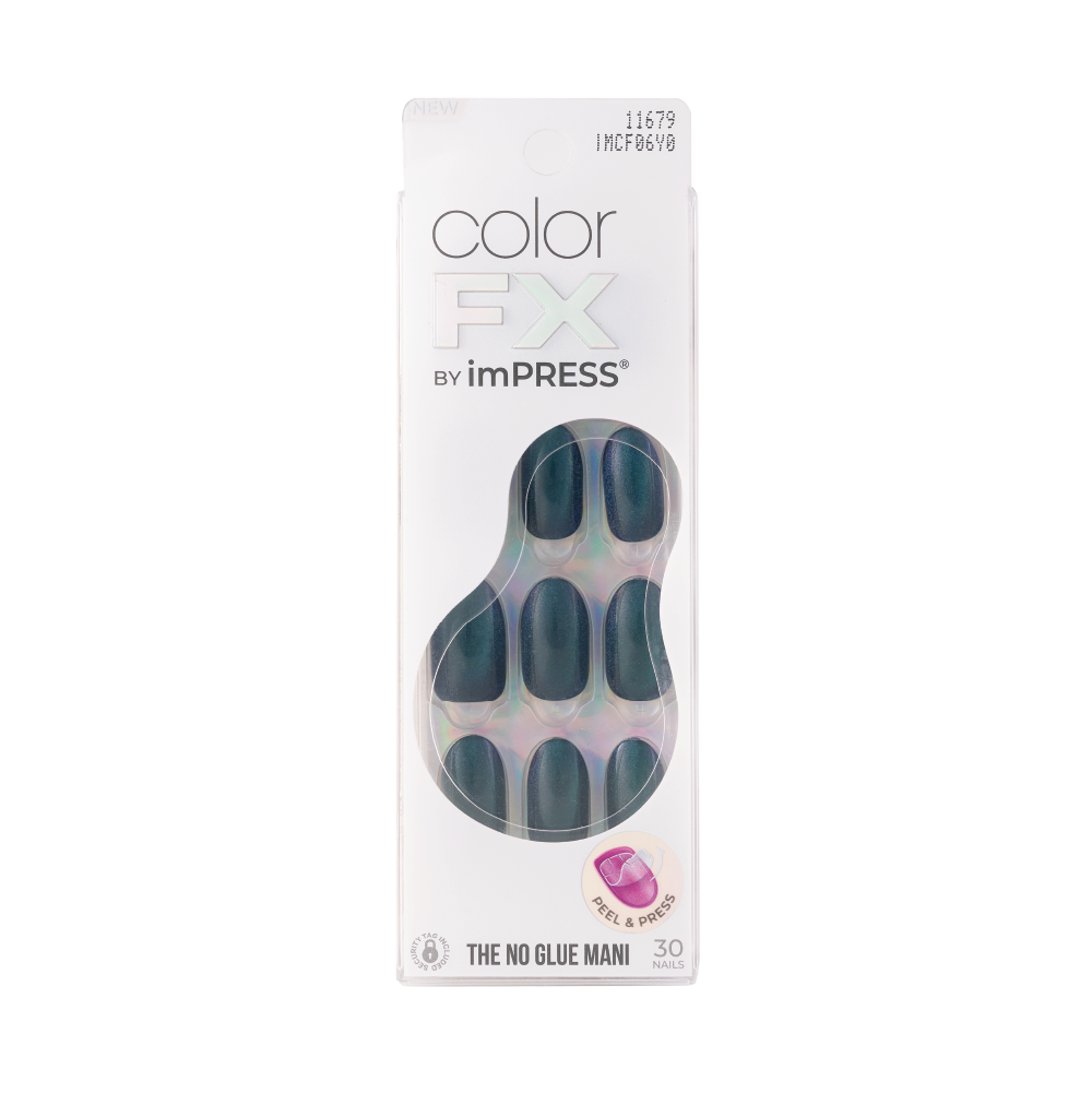 KISS imPRESS Color FX No Glue Mani Press On Nails 30 Pcs - Free Mind official pack