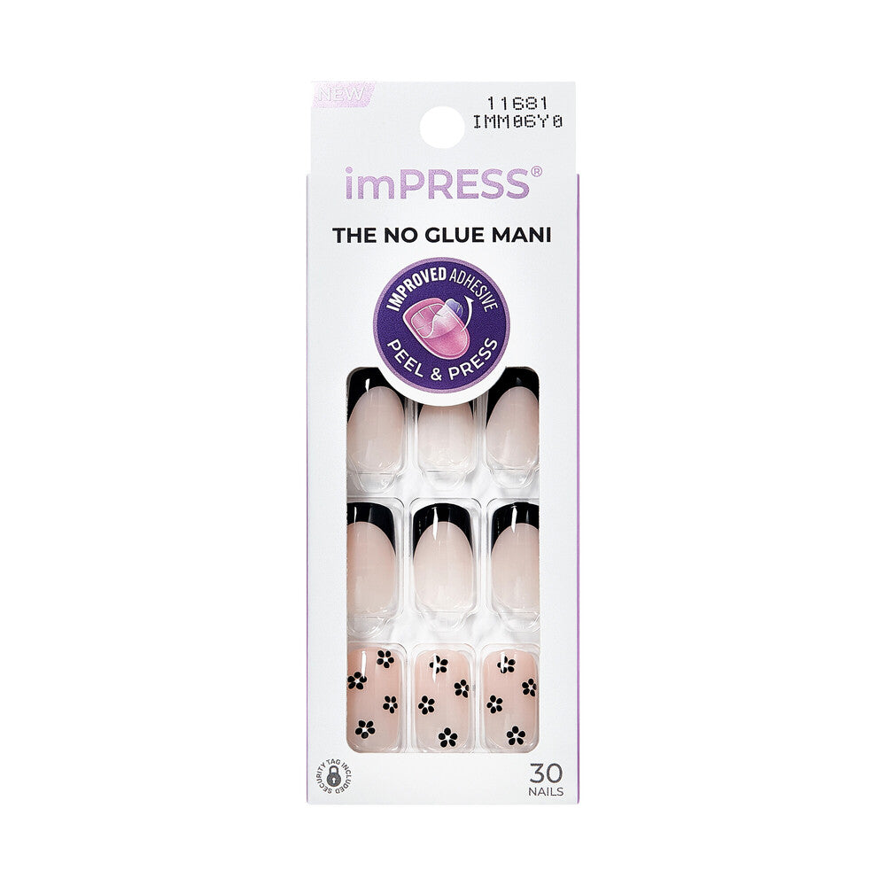 KISS imPRESS No Glue French Manicure Press-On Nails official pack