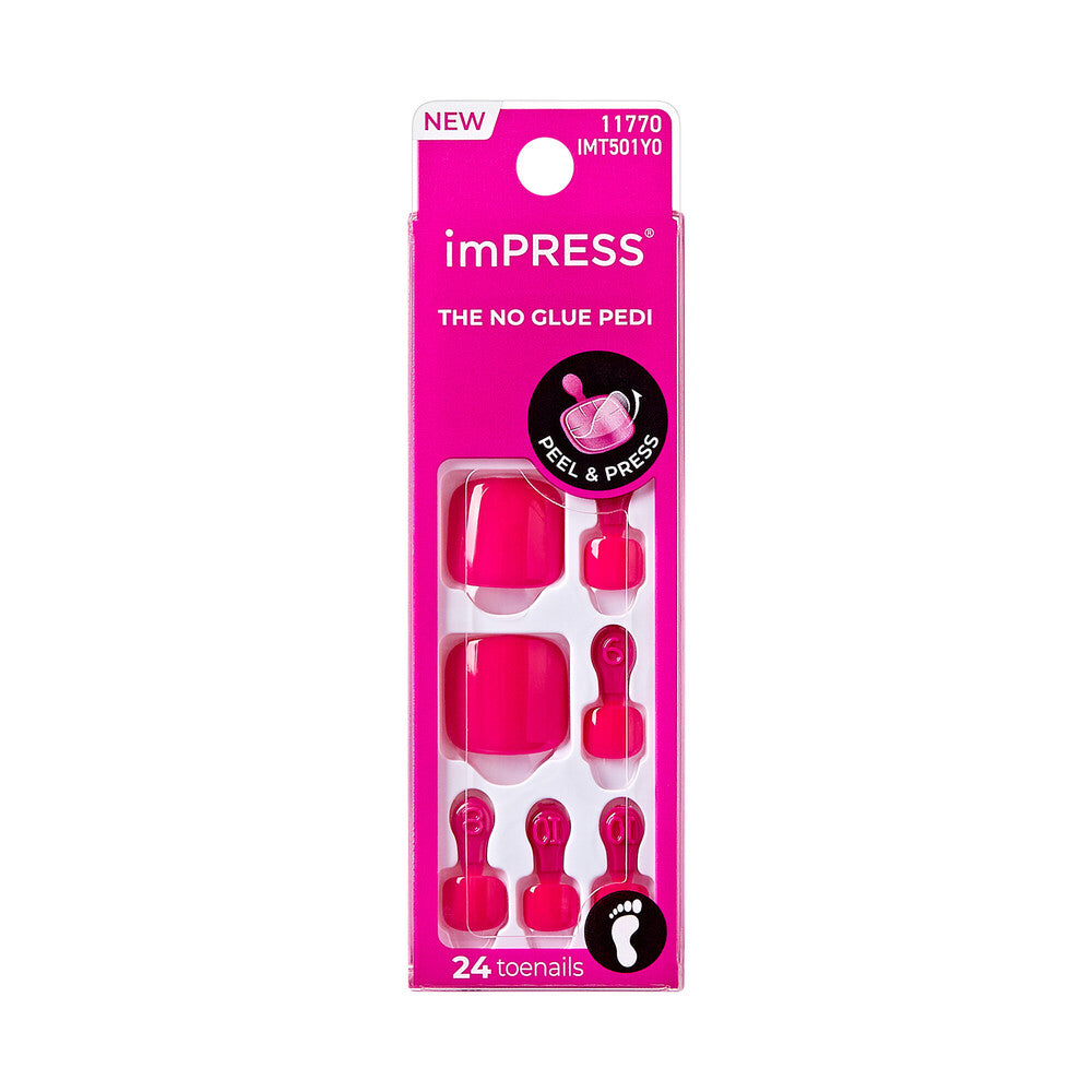 KISS imPRESS No Glue Pedi - Press-On Toenails 30pcs official pack