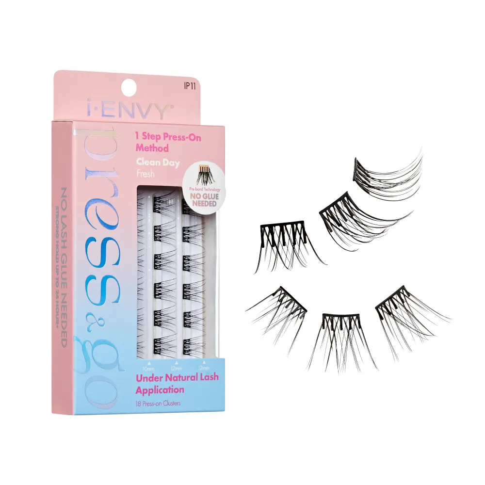 I-ENVY Press & Go Press-On Pre-Glued Lash Clusters - Clean Day - Fresh official pack