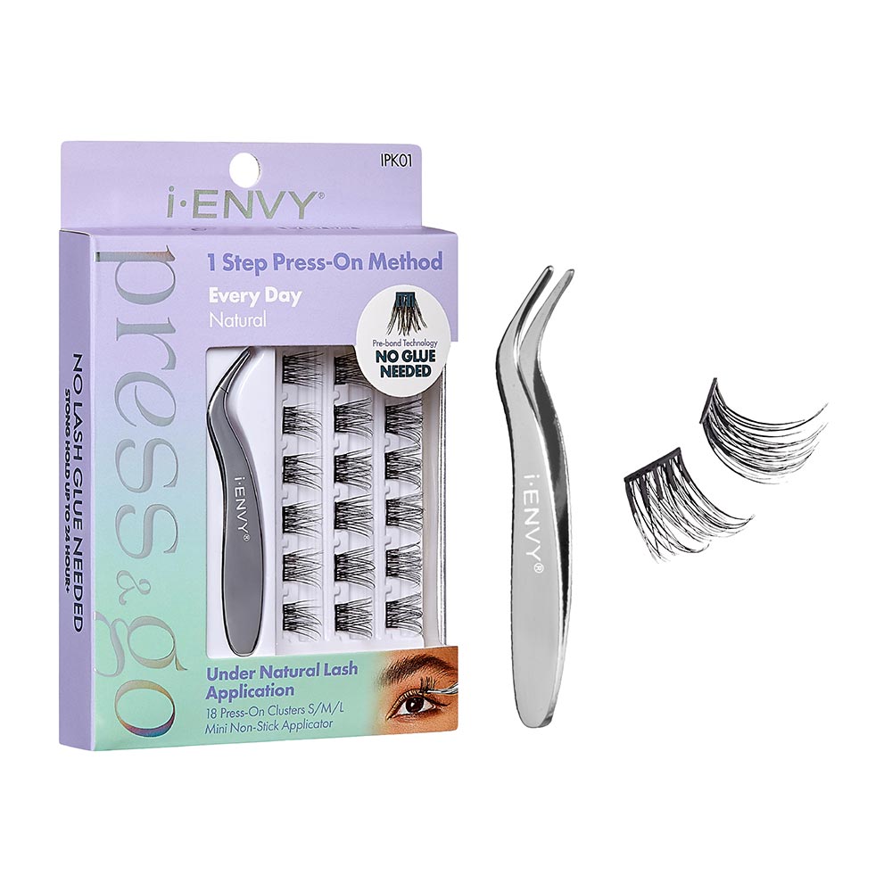 I-Envy Press & Go Glueless Lash Clusters IPK01 — official pack photo IPK01 (IPK01_main.png) from rk
