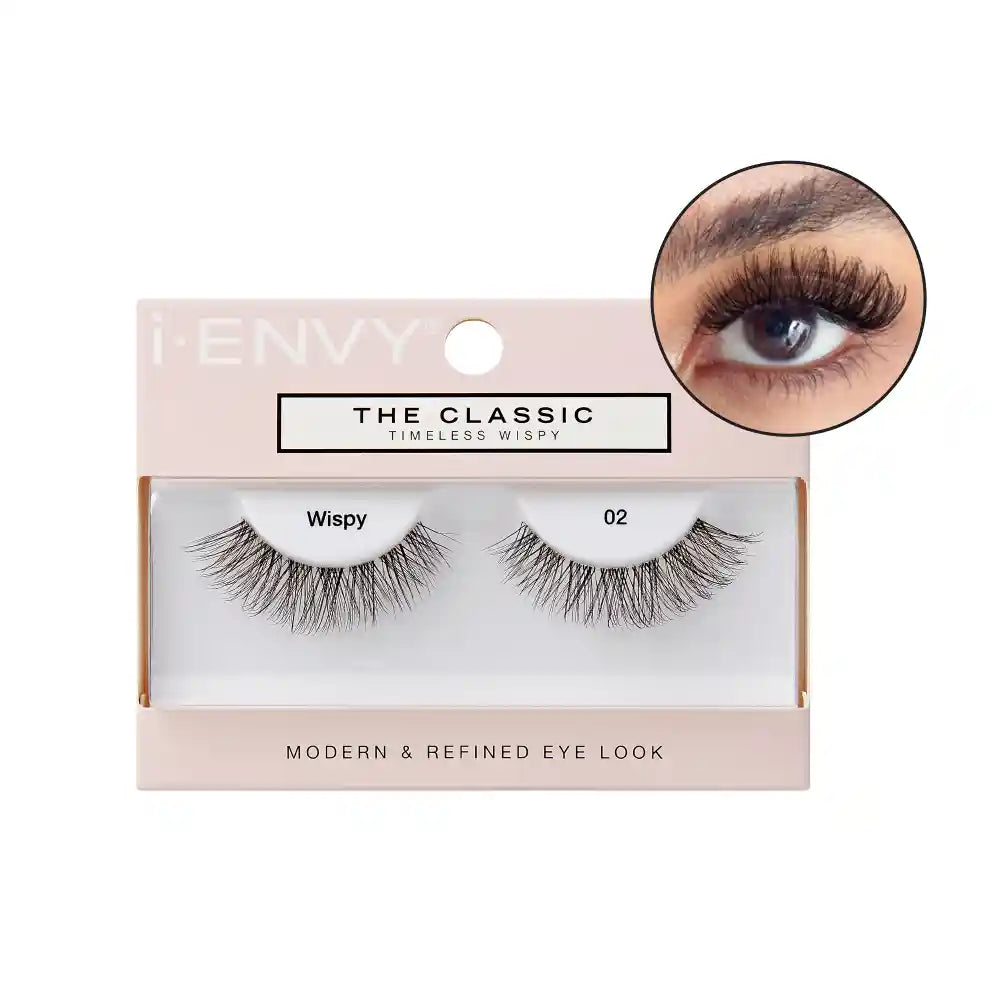 I-ENVY Classic Timeless Wispy Strip Lashes ITC02 — official pack ITC02 (ITC02_main.png) from rk
