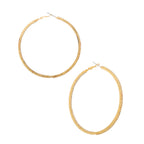 Arria Gold Inside-Out Stone Hoop Pincatch Earrings 30mm official pack
