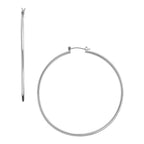 RED by KISS Gold / Silver Plated Pincatch Hoop Earrings - 70 mm / Silver official pack