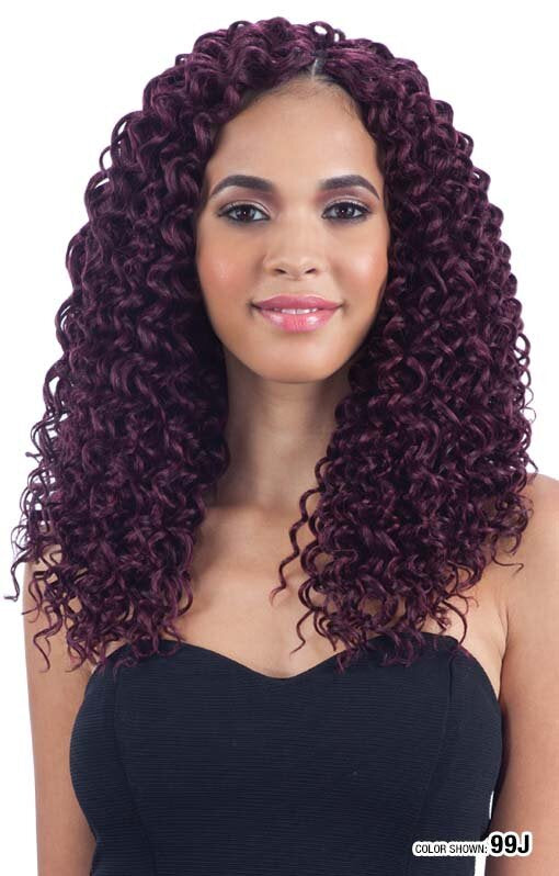 Freetress Shake-n-go Braid Beach Curl 12" — official style photo (KBE12_00.jpg) from snghair.com