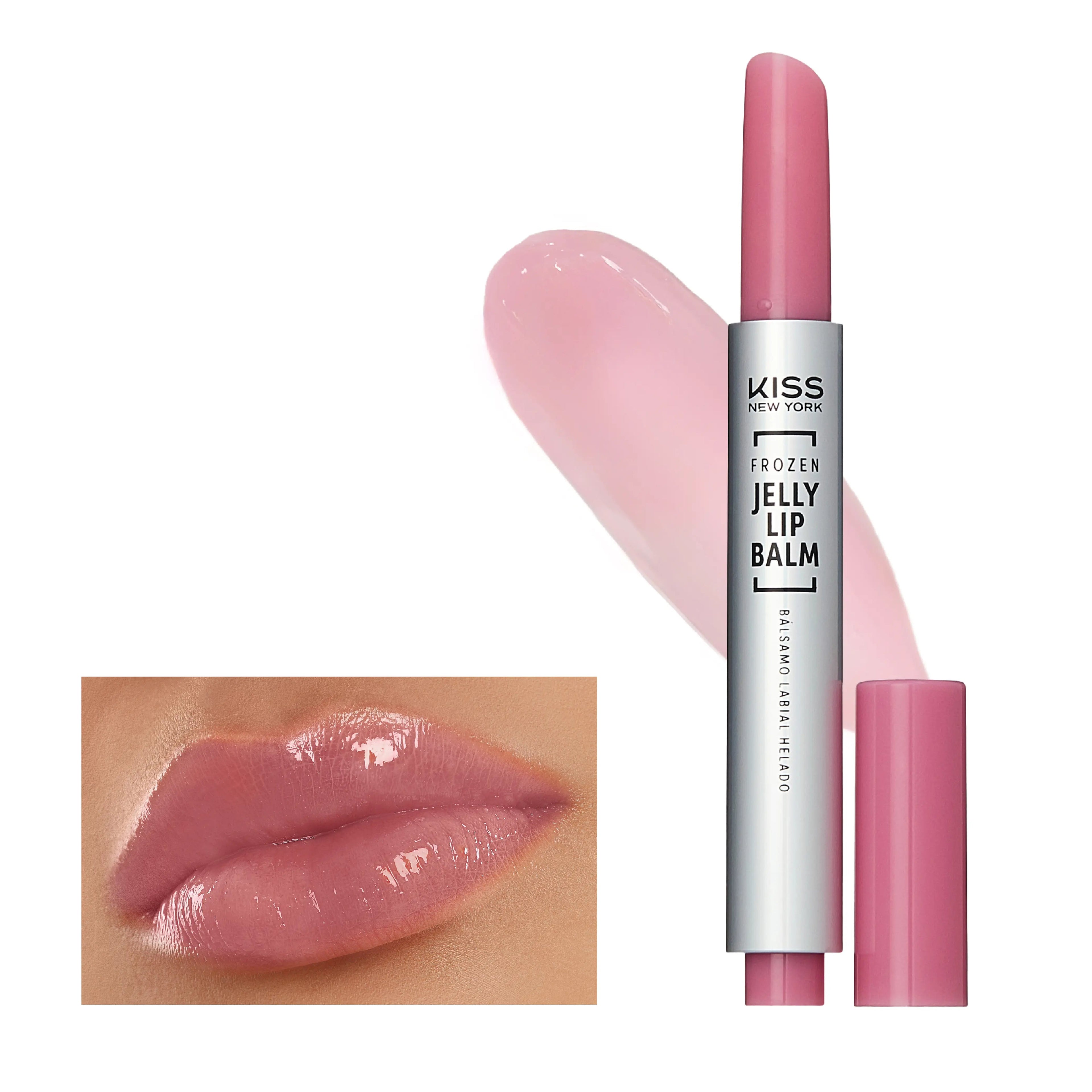 Kiss New York Frozen Jelly Lip Balm Pen - High Shine Lip Gloss for Sheer Tint official pack