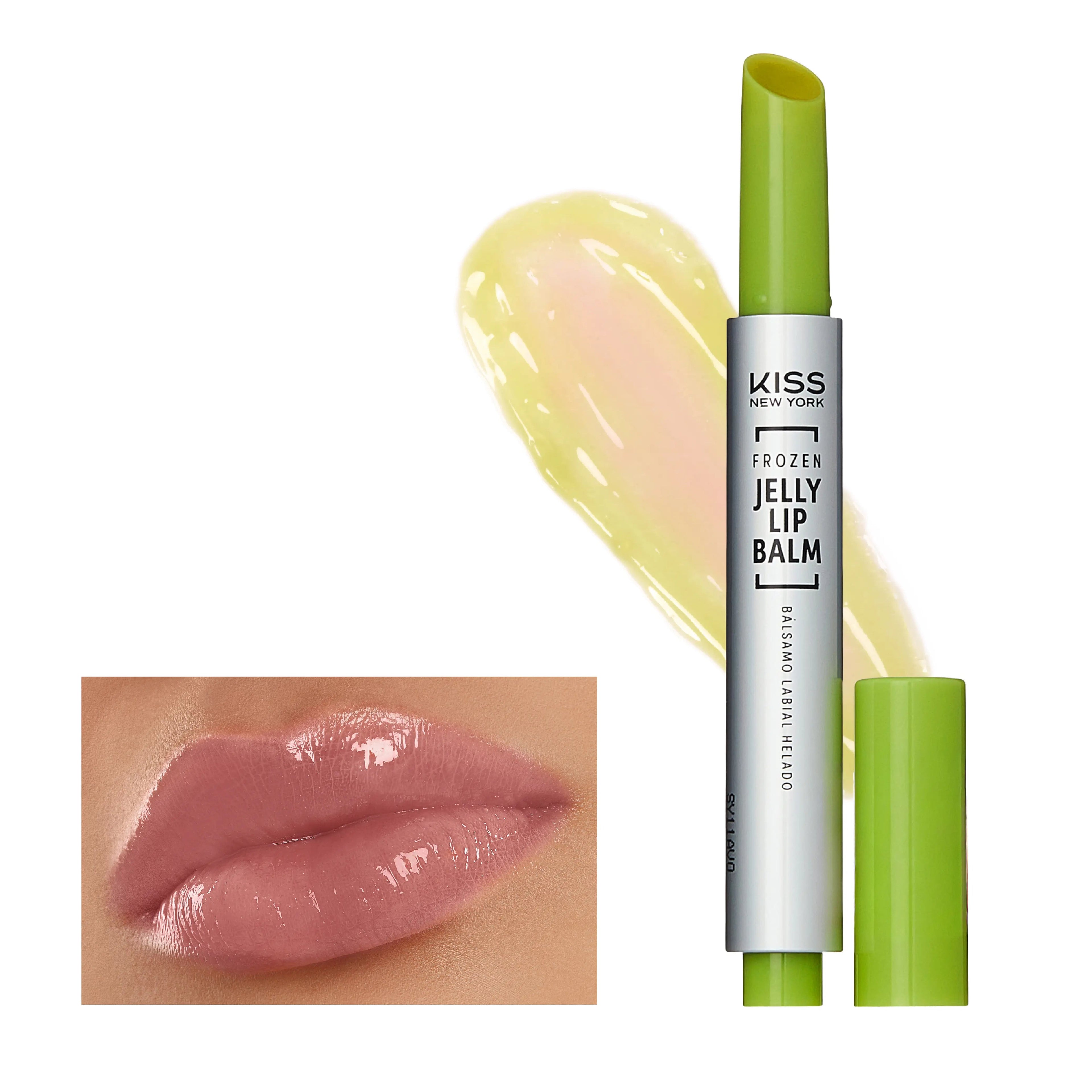 Kiss New York Frozen Jelly Lip Balm Pen - High Shine Lip Gloss for Sheer Tint official pack