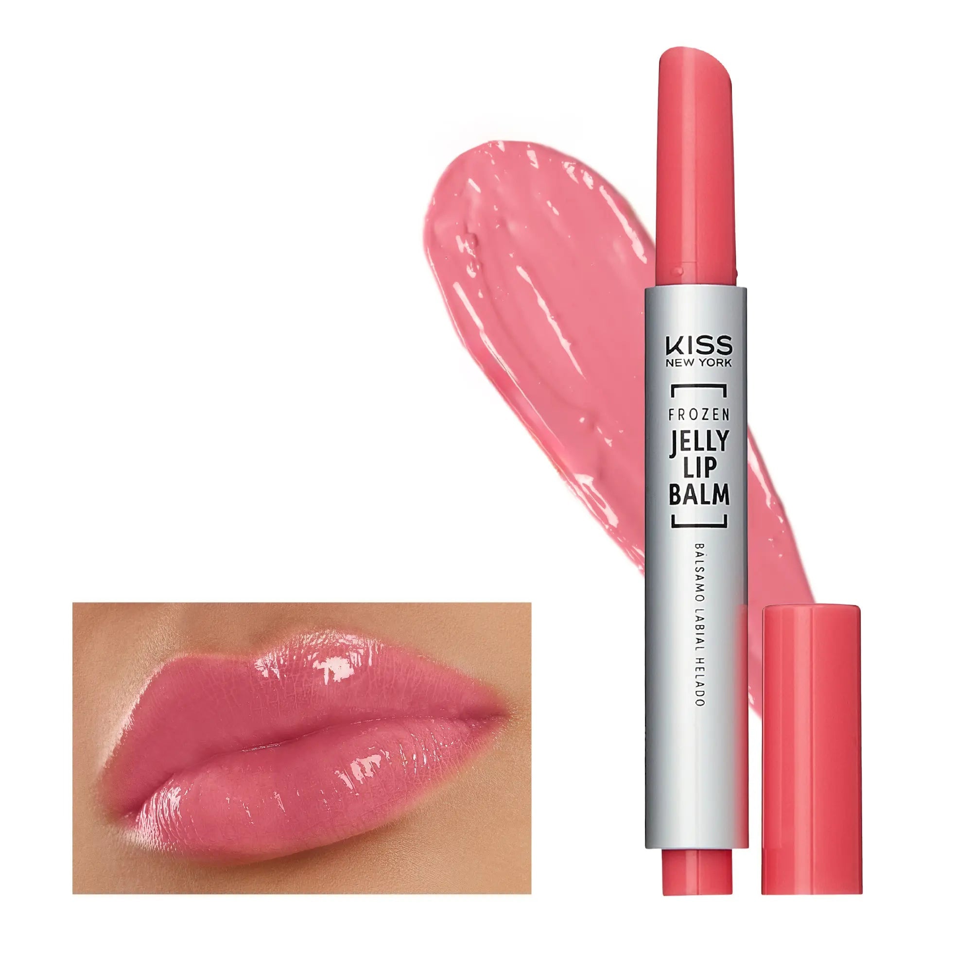 Kiss New York Frozen Jelly Lip Balm Pen - High Shine Lip Gloss for Sheer Tint official pack