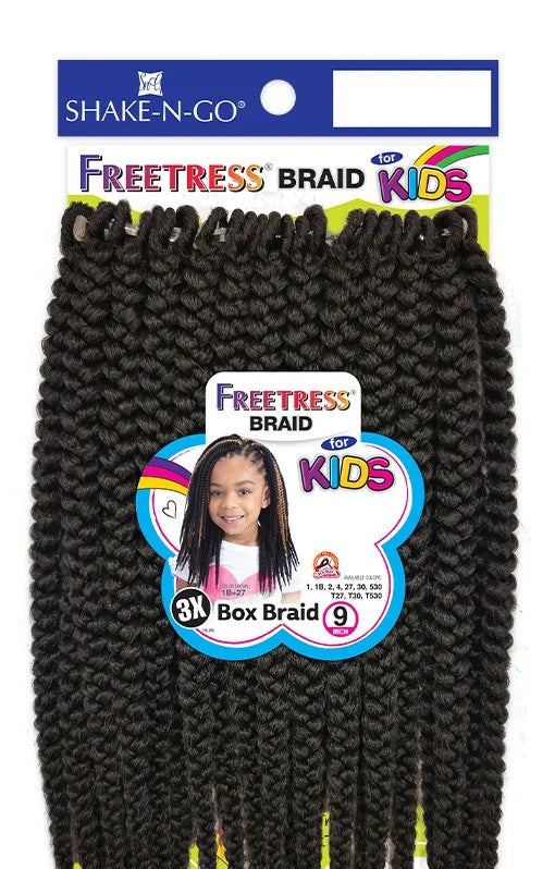 Freetress - 3x Kids-box Braid 9 — official pack photo (KKSBB_PKG.jpg) from snghair.com
